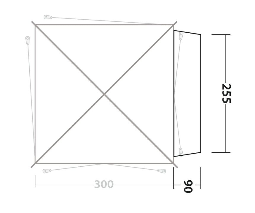 Outwell Fastlane 300 Vehicle Connector Floor Plan