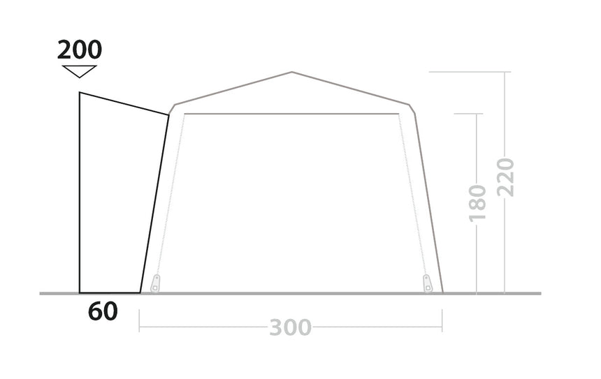 Outwell Fastlane 300 Vehicle Connector height