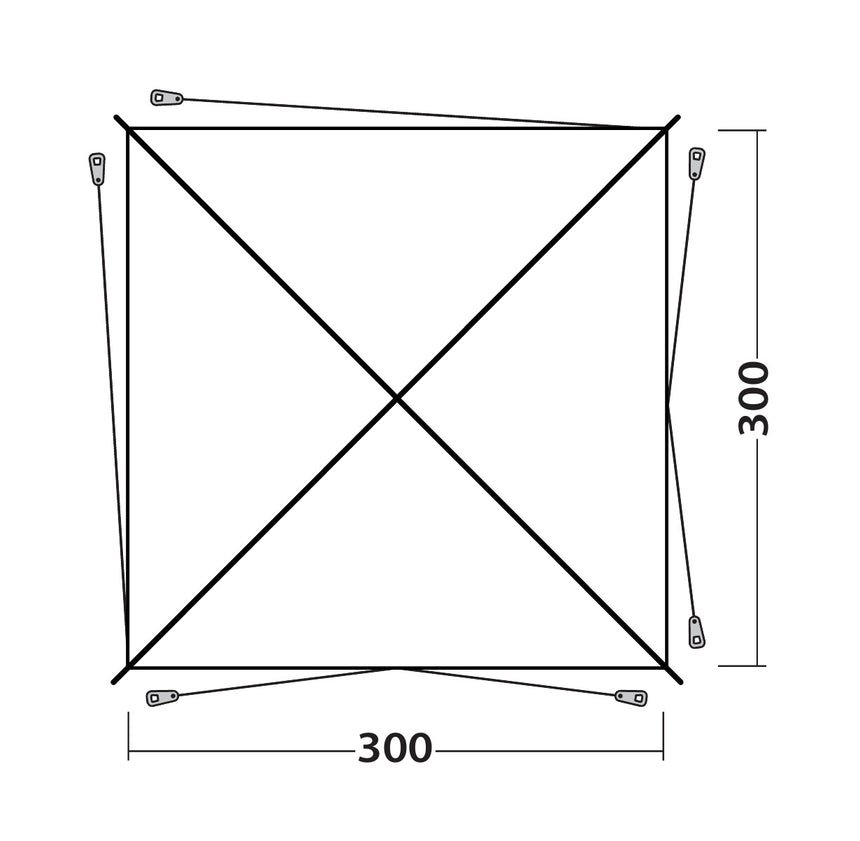 Outwell Fastlane 300 Shelter Floor Plan