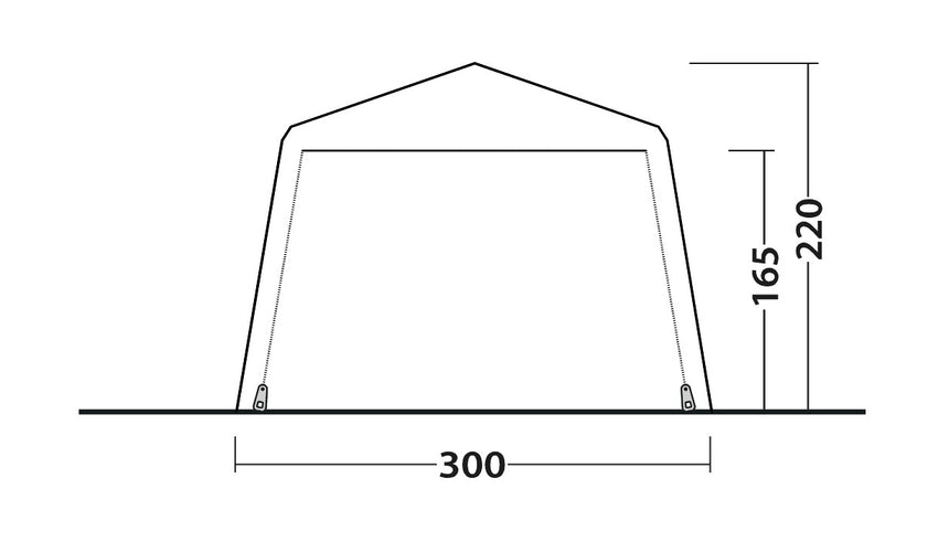 Outwell Fastlane 300 Shelter Measurements