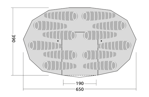 Robens Klondike Twin Tent Floor Plan