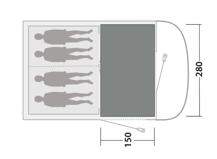 Outwell Sky 4 Cozy Carpet (150cm x 280cm)