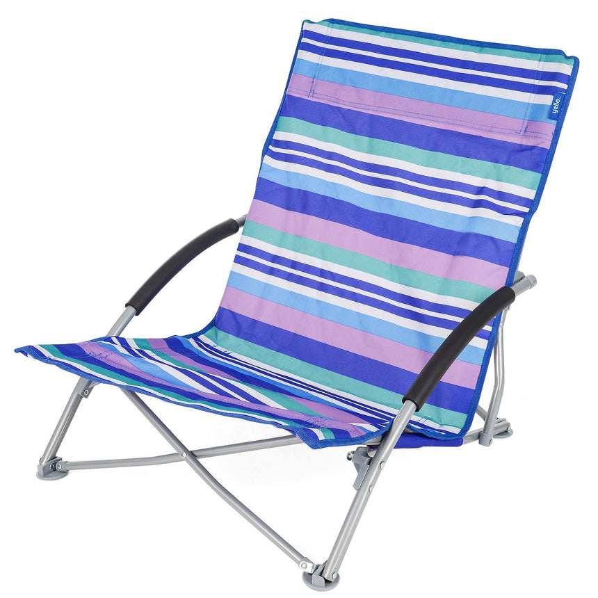 Yello Low Beach Chair Stripe Blue