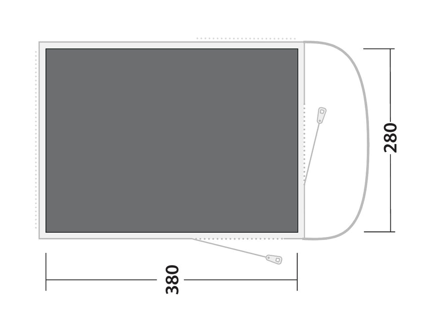 Outwell Footprint Sky 4 Floor Plan