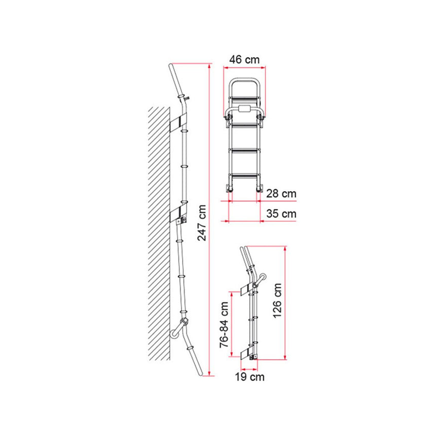 Fiamma Deluxe 8 Folding Ladder