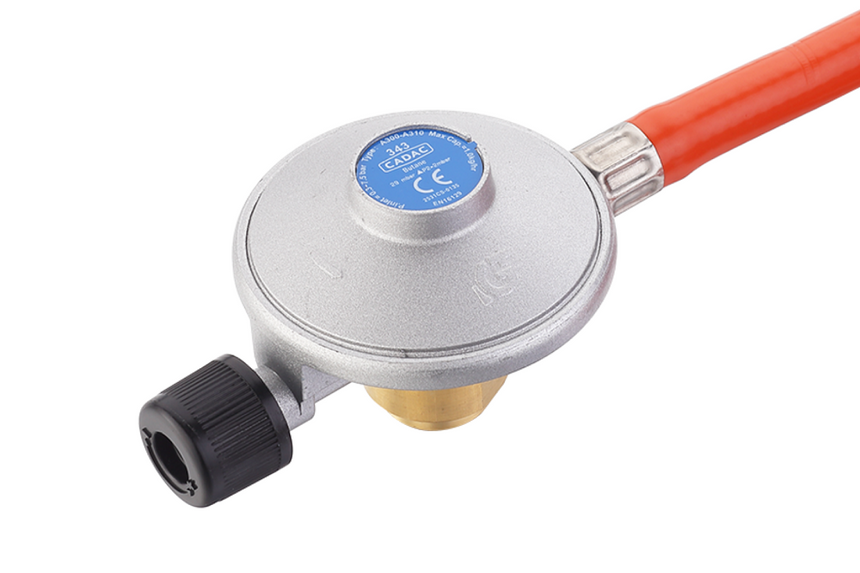 Cadac Threaded Cartridge Regulator QR & Hose (0.85m)