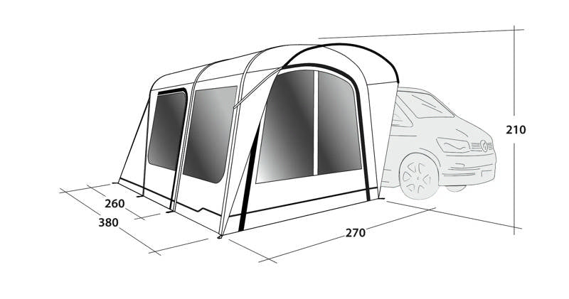 Outwell Wolfburg 380 Air Drive Away Awning 2025