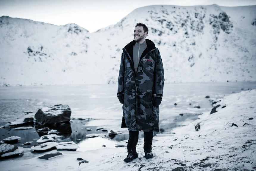 Dryrobe Advance Long Sleeve Black Camouflage - RECYCLED