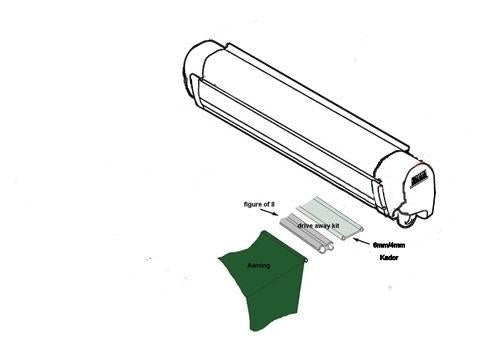 Vango Driveaway Kit for 4mm & 6mm Rails 3m Set