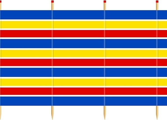 Yello 8 Pole Tall Striped Windbreak