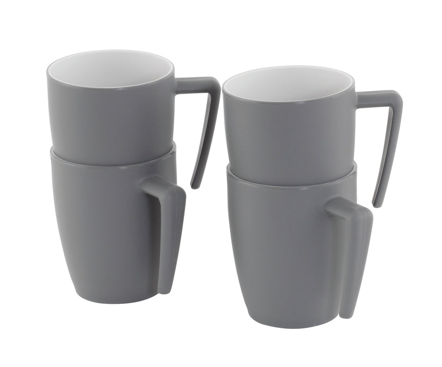 Gala 4 Person Mug Set Grey Mist