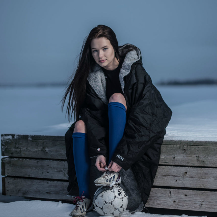 Dryrobe Advance Long Sleeve BLACK GREY - RECYCLED