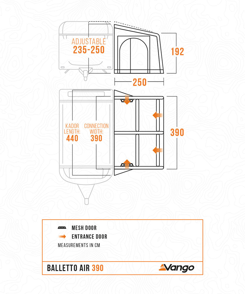 Vango Balletto Air 390 Elements Shield Caravan Awning