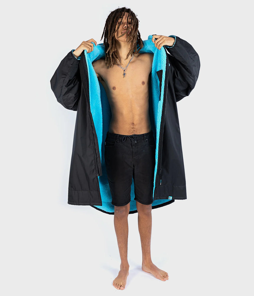 Dryrobe Advance Long Sleeve BLACK BLUE - RECYCLED
