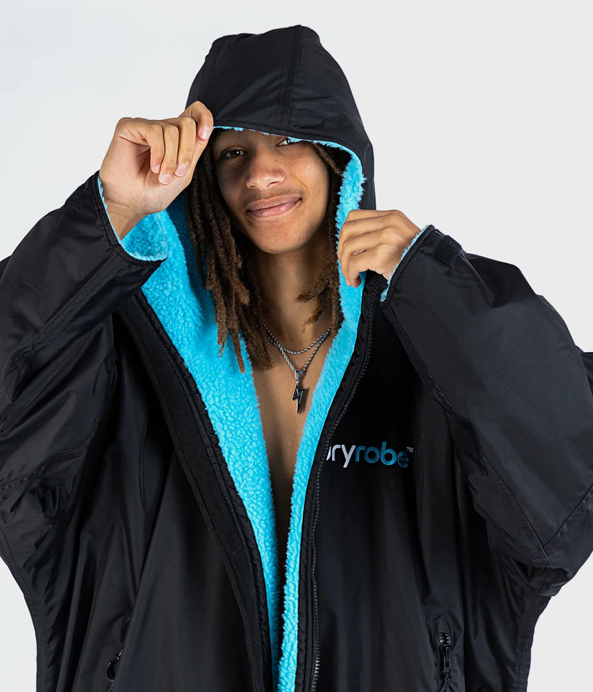 Dryrobe Advance Long Sleeve BLACK BLUE - RECYCLED