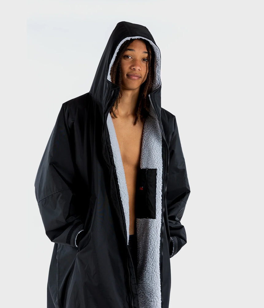 Dryrobe Advance Long Sleeve BLACK GREY - RECYCLED