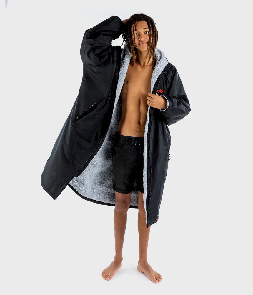 Dryrobe Advance Long Sleeve BLACK GREY - RECYCLED