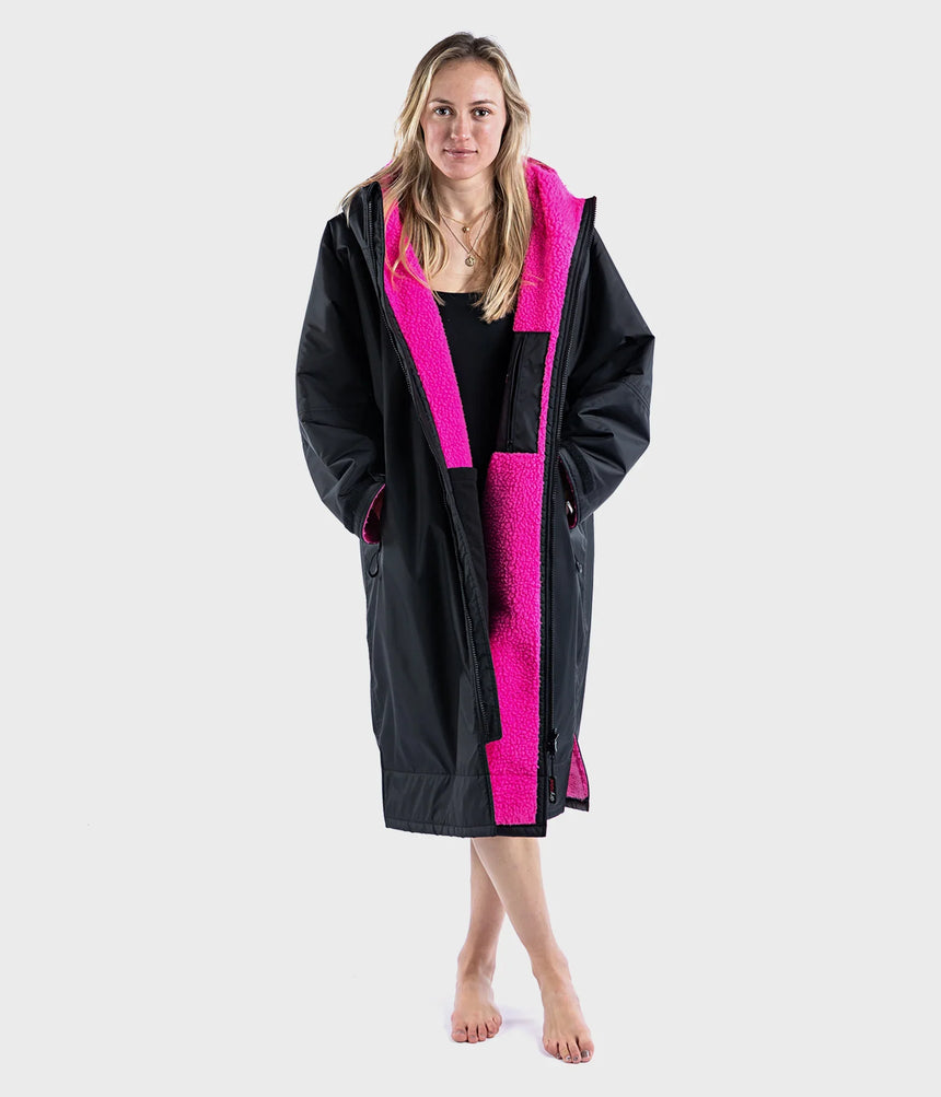 Dryrobe Advance Long Sleeve BLACK PINK - RECYCLED