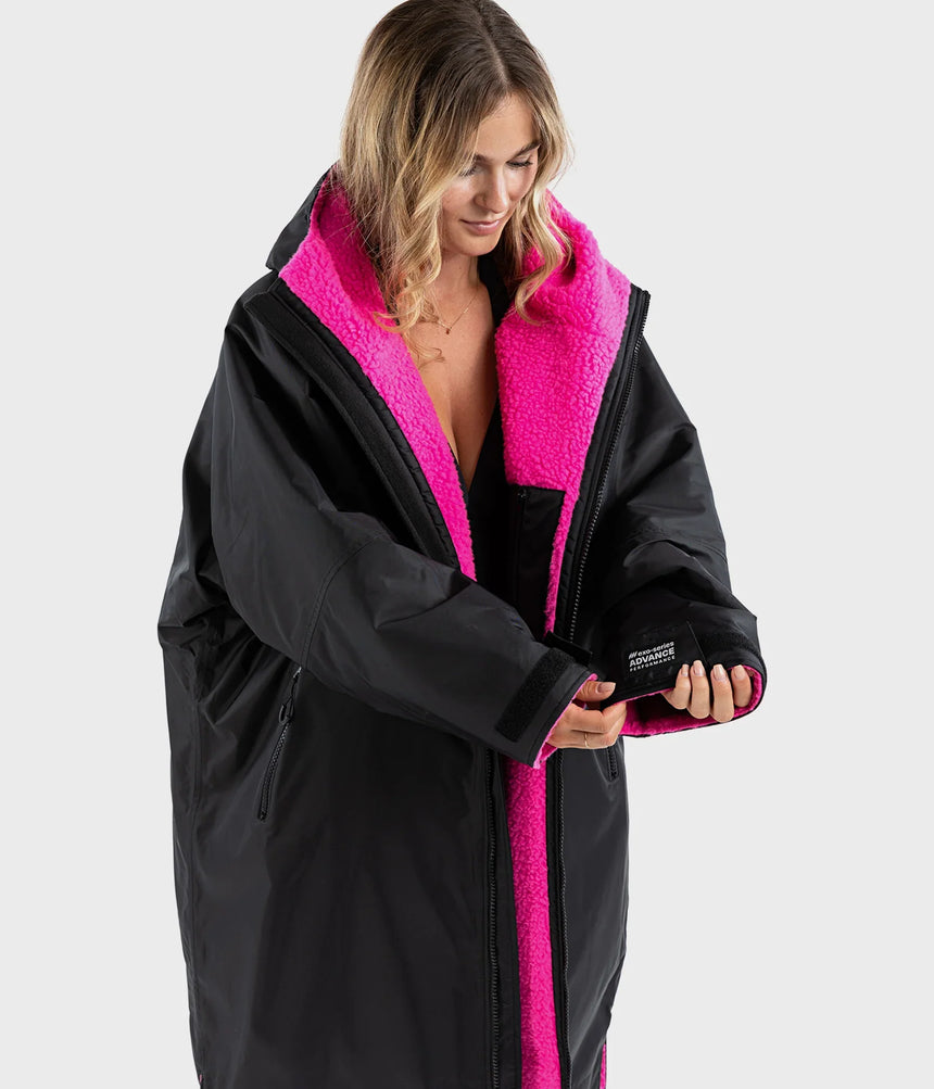 Dryrobe Advance Long Sleeve BLACK PINK - RECYCLED