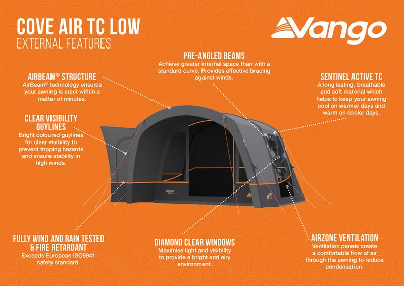 Vango Cove Low Air TC Drive Away Awning
