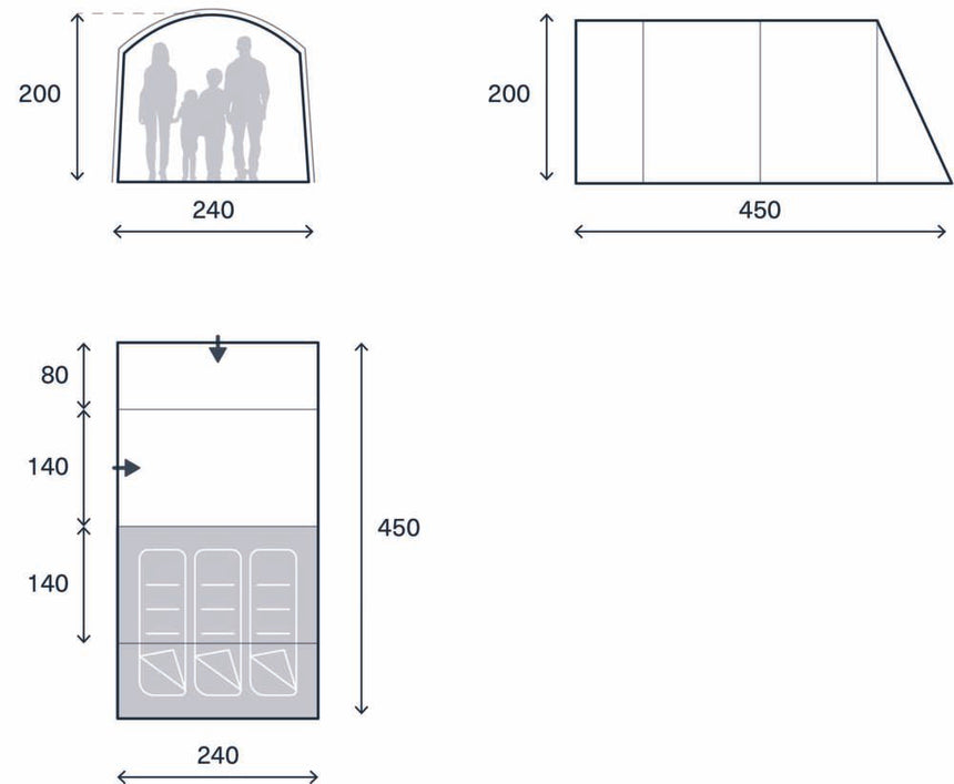 Kampa Dawlish 3 Tent