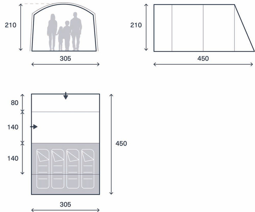 Kampa Dawlish 4 Tent