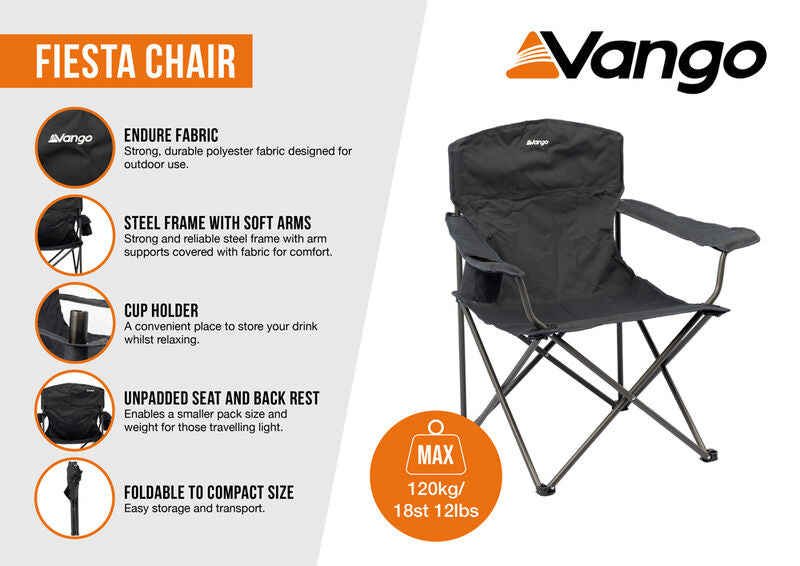 Vango Fiesta Chair - Granite GREY