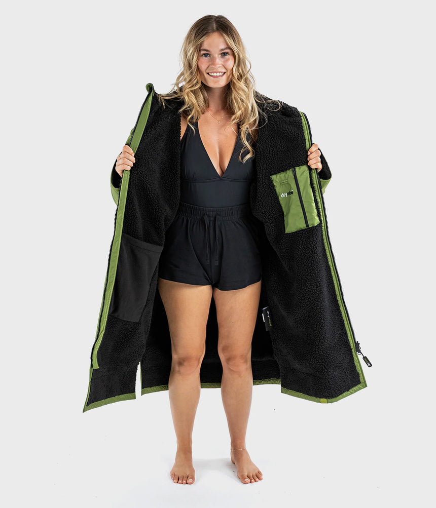 Dryrobe Advance Long Sleeve FOREST GREEN BLACK - RECYCLED