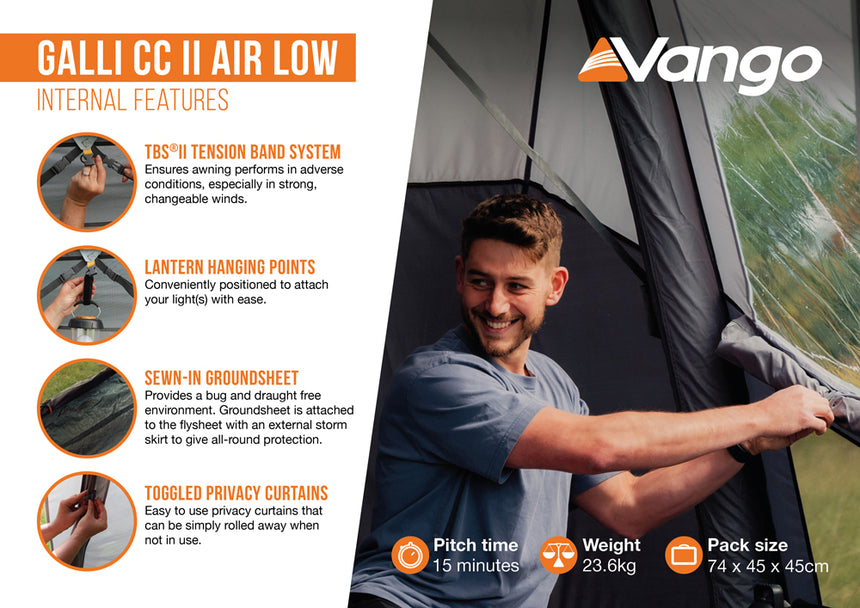 Vango Galli CC II Air Low Drive Away Awning 2026