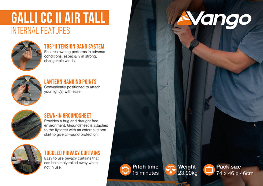 Vango Galli CC II Tall Drive Away Awning