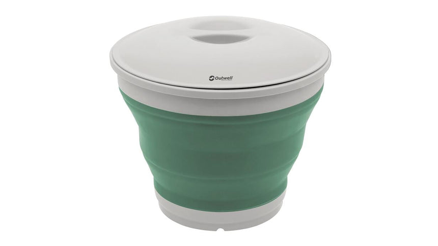 Outwell Collaps Round Bucket with Lid - Shadow Green