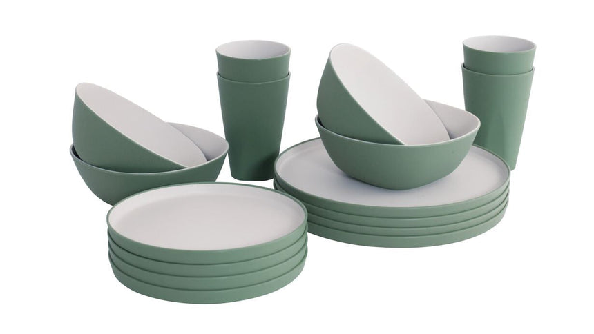 Outwell Gala 2 Person Dinner Set Shadow Green