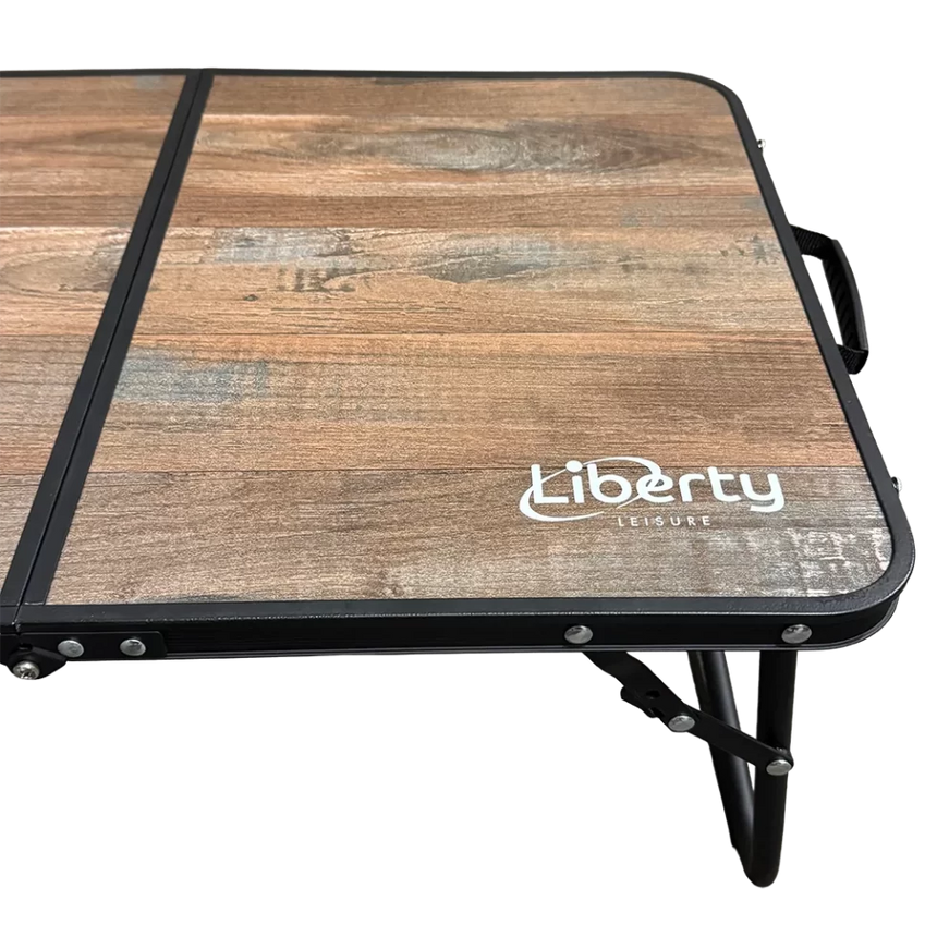 Liberty Arkle Low Folding Camping Table 60 x 40cm – Wood Effect