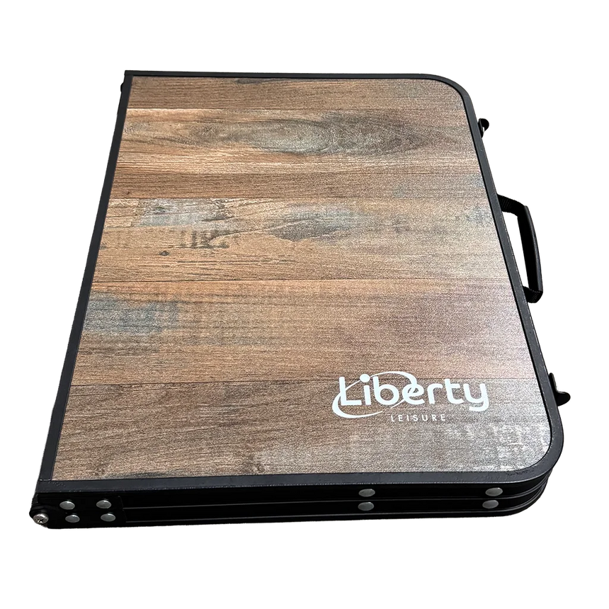 Liberty Arkle Low Folding Camping Table 60 x 40cm – Wood Effect