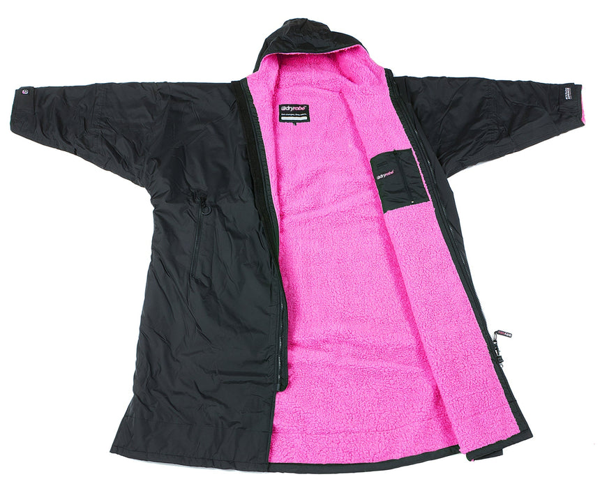 Dryrobe Advance Long Sleeve BLACK PINK - RECYCLED