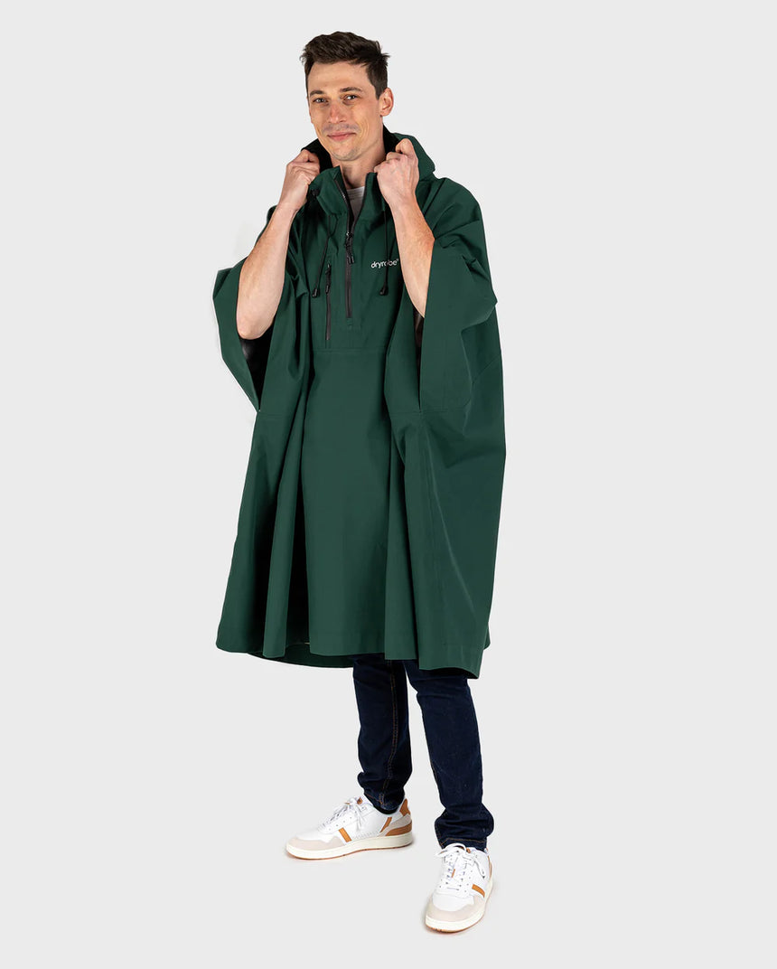 Dryrobe One Size Rainproof Poncho - Dark Green