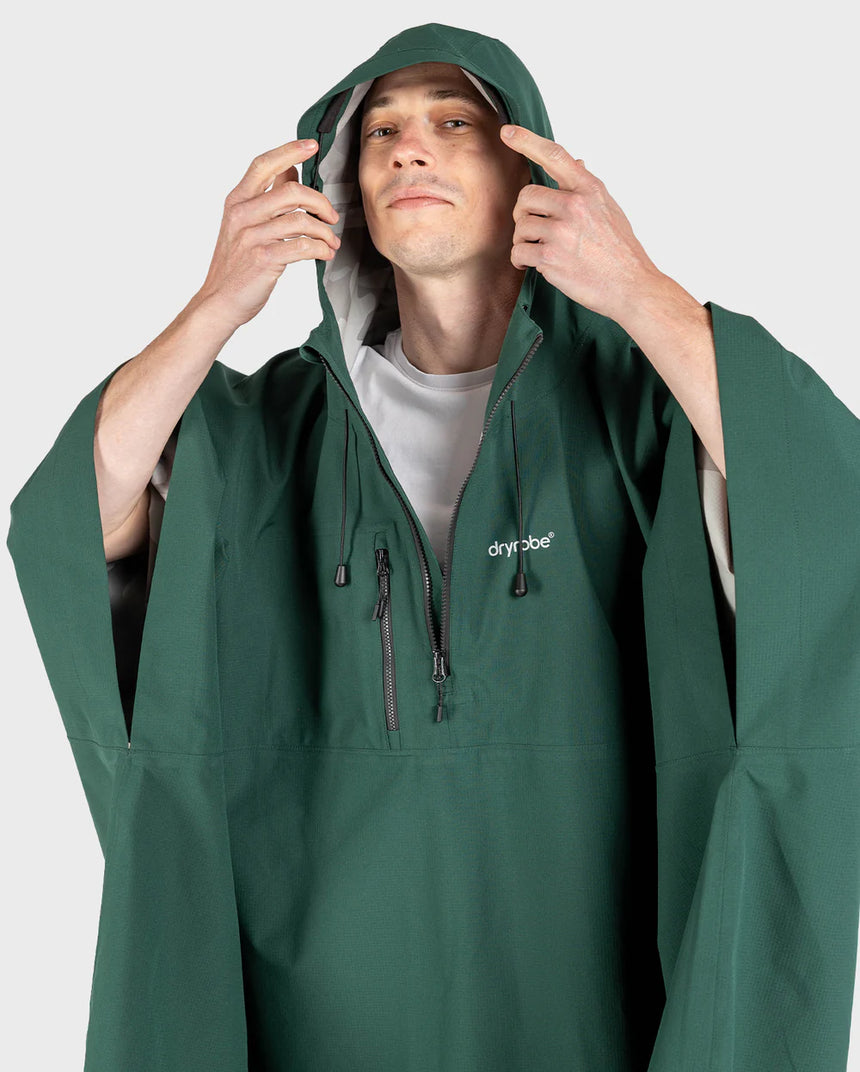 Dryrobe One Size Rainproof Poncho - Dark Green