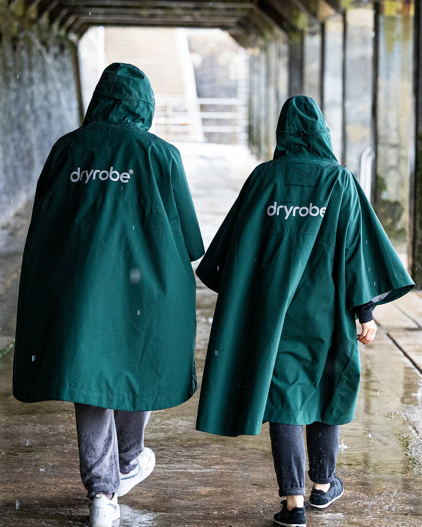Dryrobe One Size Rainproof Poncho - Dark Green