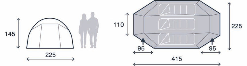 Kampa Mossborn 03 Mushroom Tent
