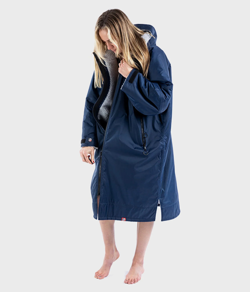 Dryrobe Advance Long Sleeve Navy Blue Grey - RECYCLED
