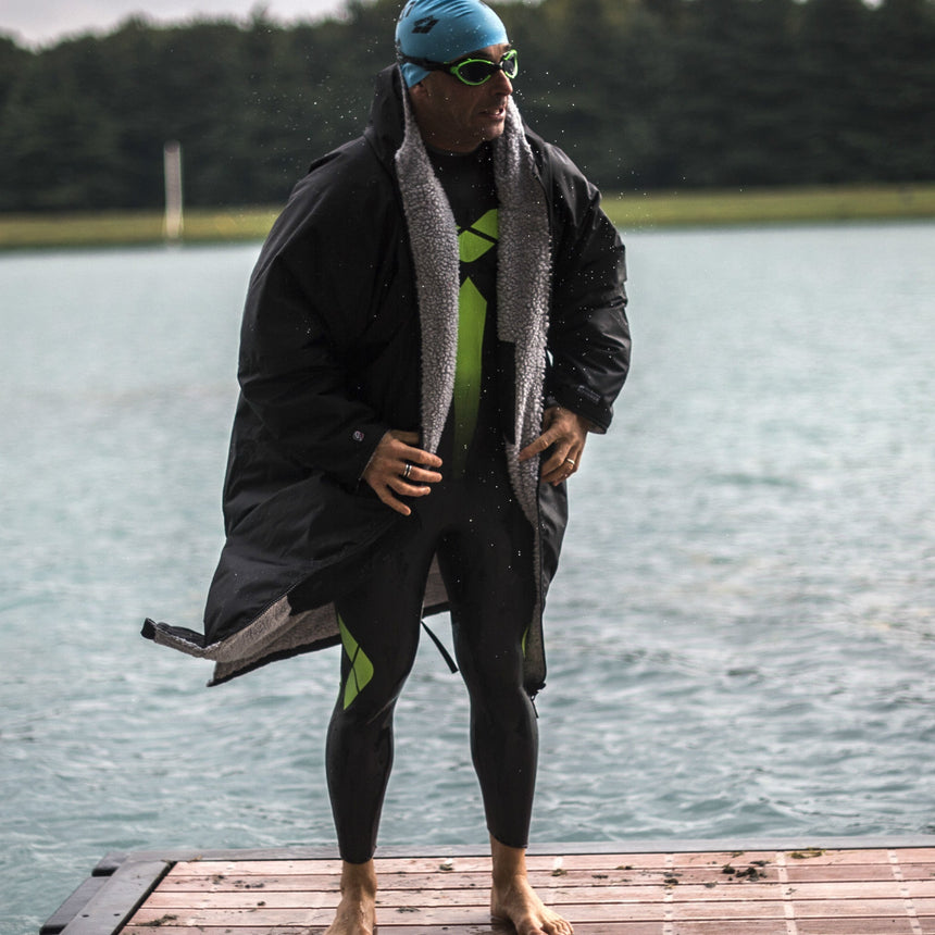 Dryrobe Advance Long Sleeve BLACK GREY - RECYCLED