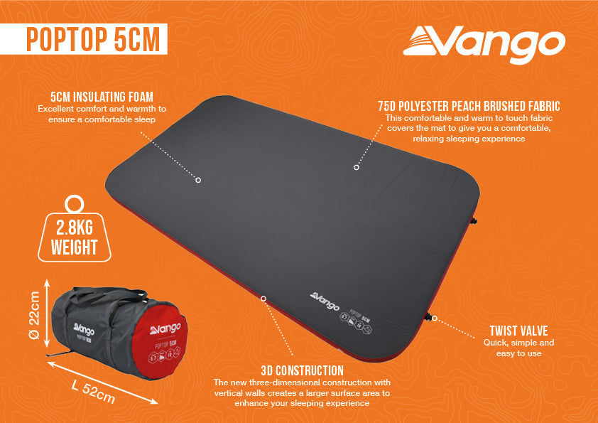 Vango POPTOP 5cm Self Inflating Mat