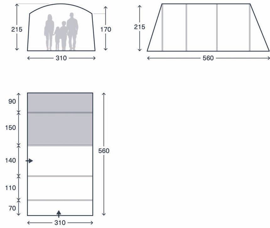 Kampa Rockcliff 4 Air TC Tent 2026
