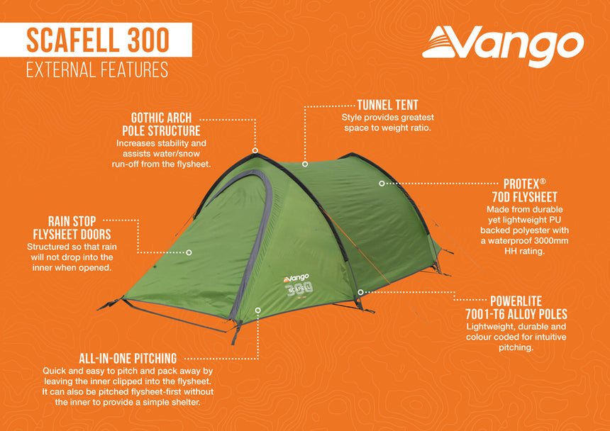 Vango Scafell 300 Tent - 3 Berth Tent