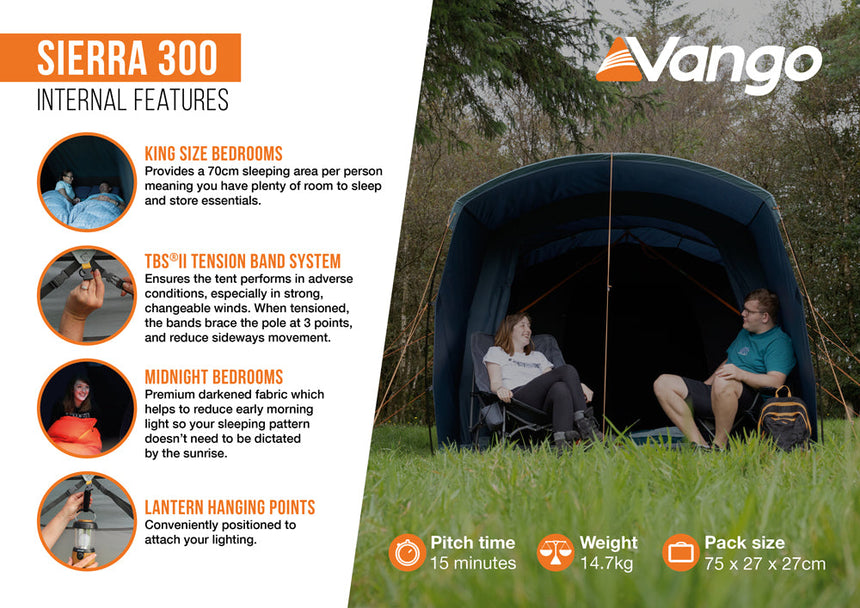 Vango Sierra 300 Poled Tent 2025