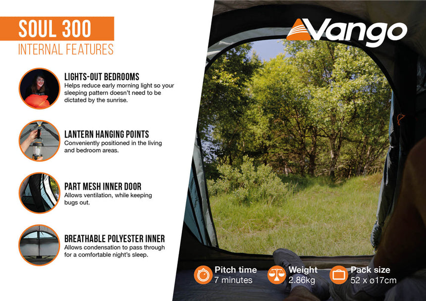 Vango Soul 300 Tent Peridot Green