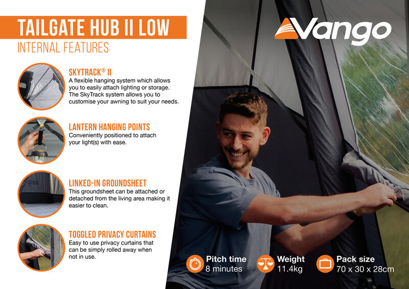 Vango Tailgate Hub II Low Drive Away Awning 2025