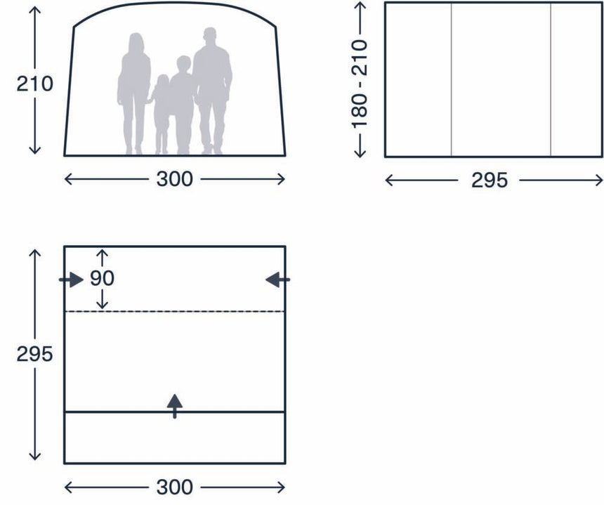 Kampa Traverse Low (Poled) Driveaway Awning - 2026