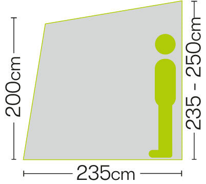 Quest Falcon 260 Poled Porch Caravan Awning