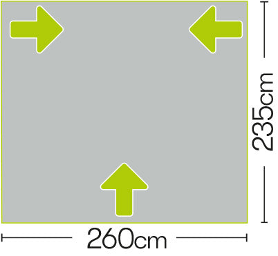 Quest Falcon 260 Poled Porch Caravan Awning